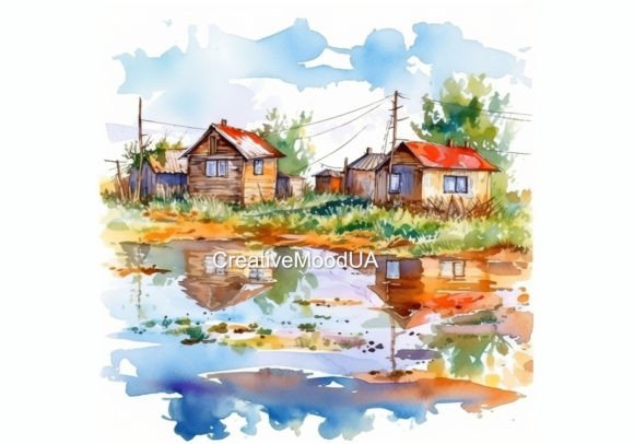 Download Collection of Digital Watercolor Drawing - Premium Resources