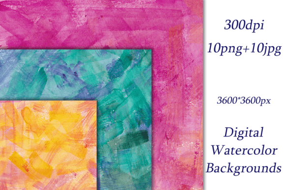Download Digital Watercolor Bright Backgrounds - Digital watercolor Collection