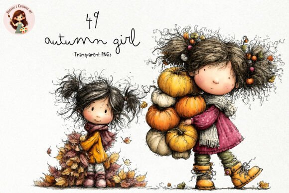 Download Autumn Girl PNG Clipart Bundle - Png clipart bundle Collection