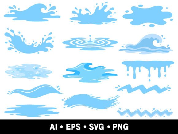 Download Water Splash SVG PNG Clipart Bundle - Png clipart bundle Collection