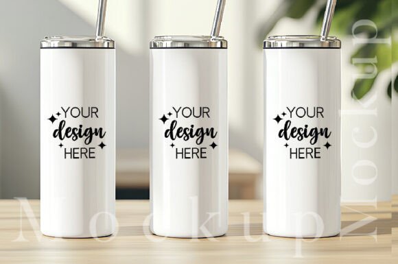 Download 20oz Skinny Tumbler PNG Mockup - Premium Bundle